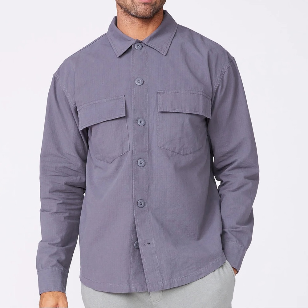 BRAND NEW Monrow Dark Gray Shirt Jacket in XL